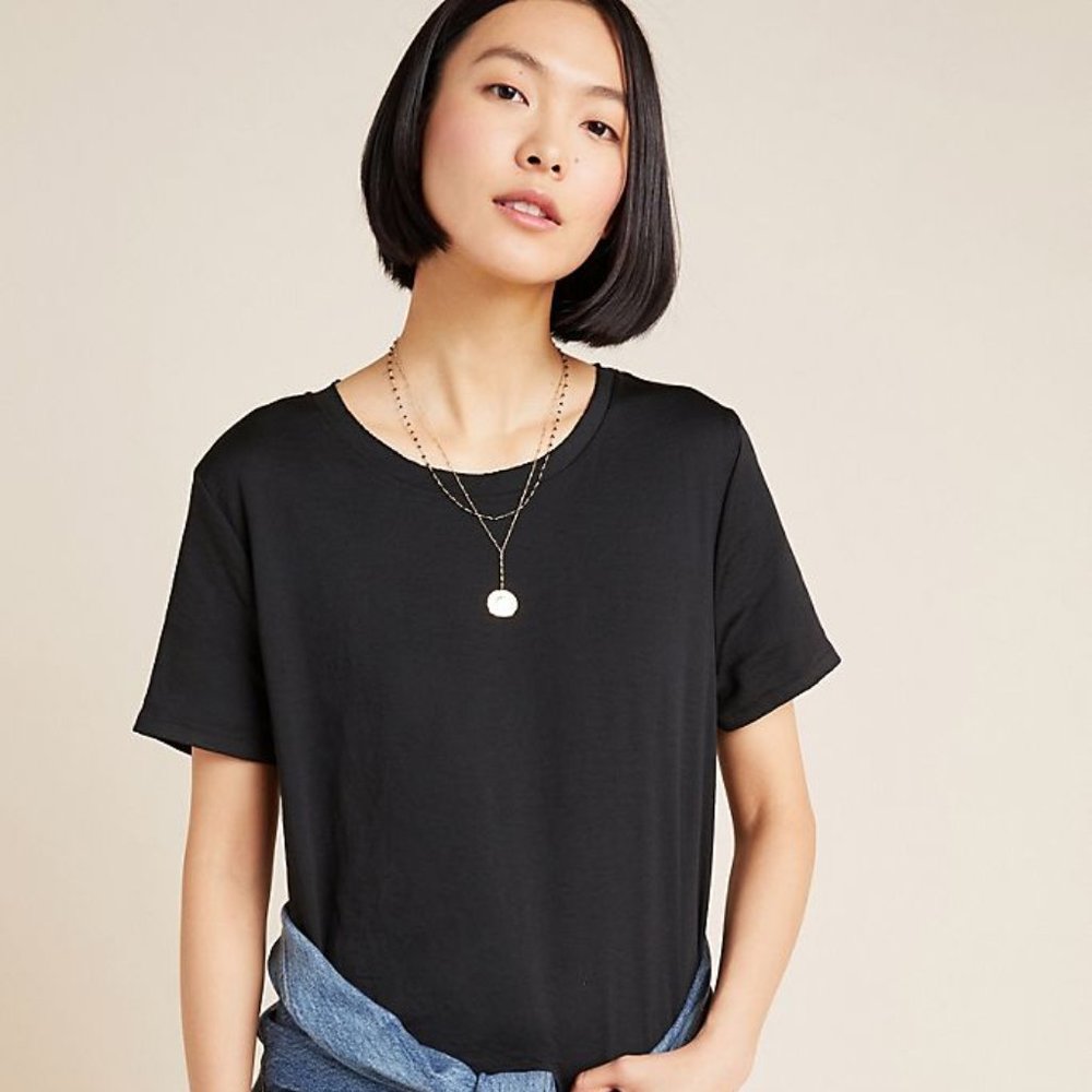 NWT Anthropologie Black Amity Shirt - Sz S